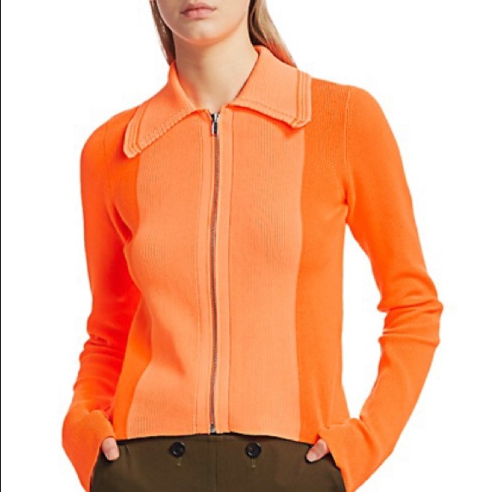 COPY - Helmut Lang Zip Up Cardigan - Neon Orange